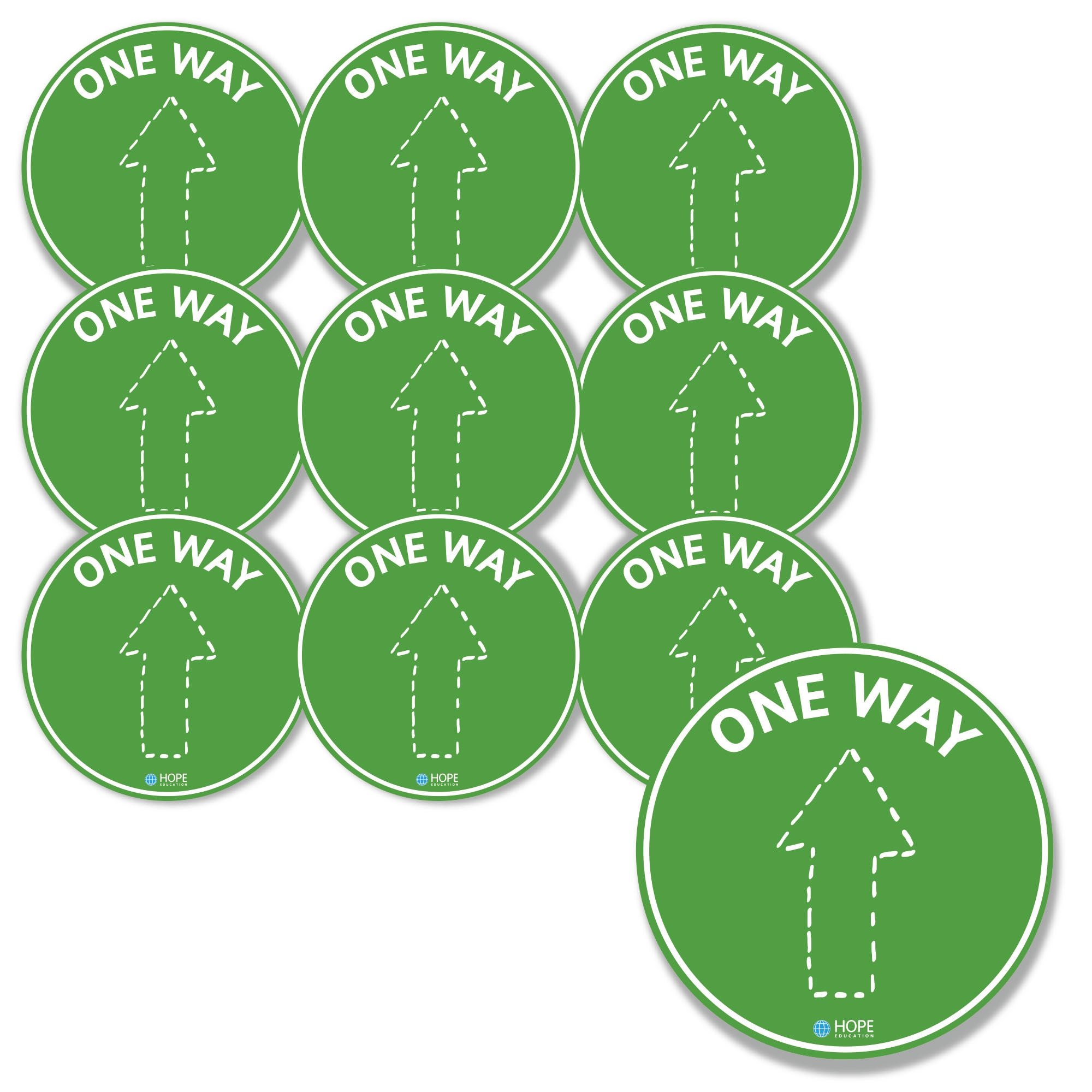 One Way Floor Stickers from Hope Education - Pack of 10 